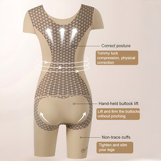 『 Brelira 』 One Piece Full Body Shaper Liền Mạch Kiểm Soát Bụng Định Hình Giảm Béo Corset Nữ Định Hình Body Korset