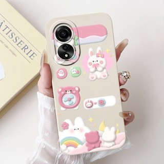 Dành Cho OPPO A78 4G CPH2565 / A78 5G CPH2483 Vỏ Hoạt Hình Mèo Thỏ Dễ Thương OppoA78 Vỏ Điện Thoại Silicon Mềm Bảo Vệ Ống Kính