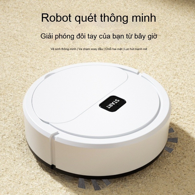 Robot quét Mini tự động-Máy hút bụi lười quét ba trong một, Máy làm sạch thông minh, Thiết yếu gia dụng