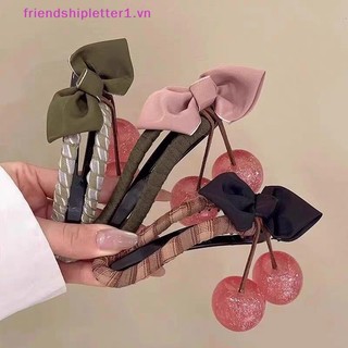 {FH Fashion} Mỏ vịt nơ anh đào cỡ lớn dành cho nữ Phụ kiện tóc tinh tế Tính khí thời trang Mặt sau kẹp tóc.