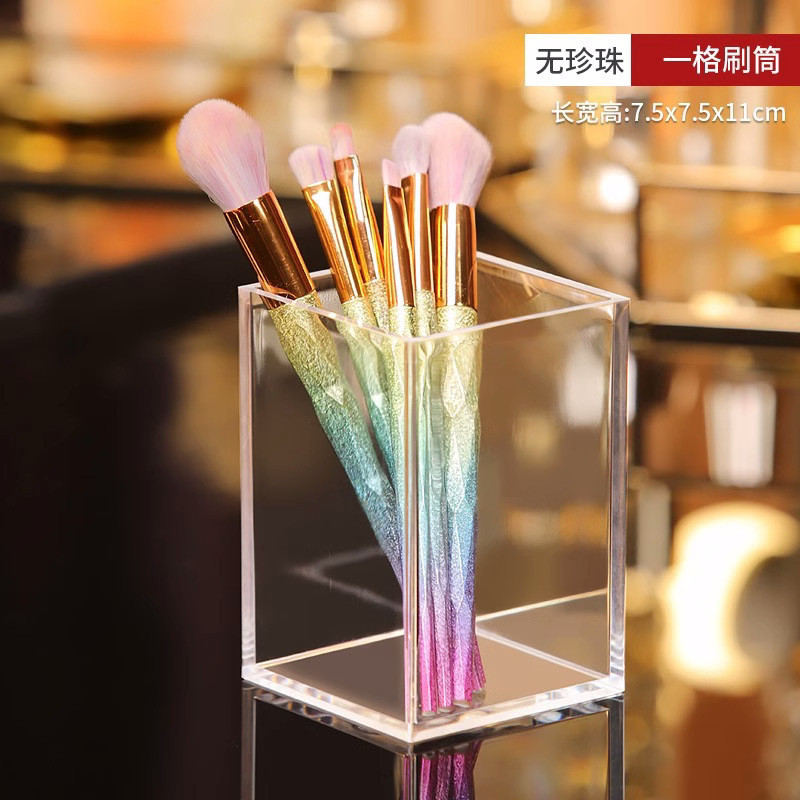 Bút Chì Lông Mày Một Mảnh Giao Hàng Acrylic Đơn Giản Để Bàn Son Môi Lưu Trữ Tủ Quần Áo Trong Suốt Bút Đựng Bàn Chải Trang Điểm Hộp Bảo Quản
