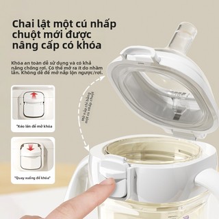 Youkebei Cốc uống trực tiếp có nắp gập PPSU, cốc học uống có miệng rộng, bình sữa cho bé từ 1 tuổi trở lên