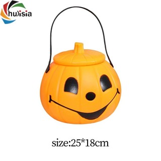 chulisia Halloween bí ngô Xô kẹo Phụ kiện Halloween Giỏ kẹo
