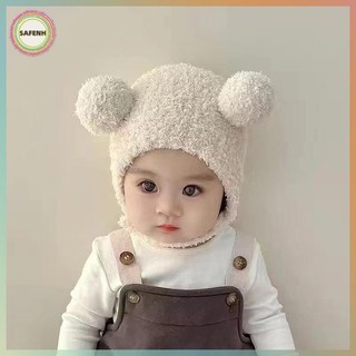 Mũ len lông cừu trẻ em SAFENH có bảo vệ tai VN