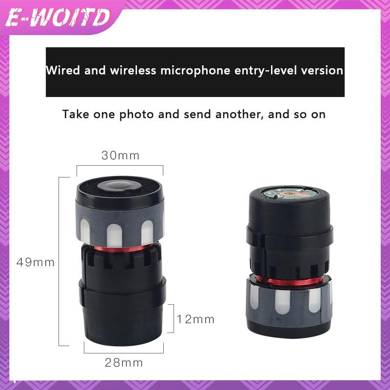 E-woitd Micro DIY Phụ Kiện Micro Có Dây Lõi Đầu Một Chiều Độ Trung Thực Cao Năng Động Có Dây Micro Cartridge HNVN