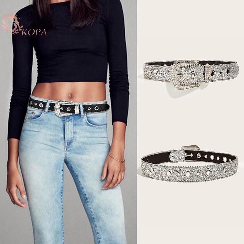 KOPA Sáng Bóng Kim Cương Giả Rộng Thắt Lưng Nữ Đầm Người Lớn Kim Cương Giả Thắt Lưng Đầm Pha Lê Thắt Lưng VN
