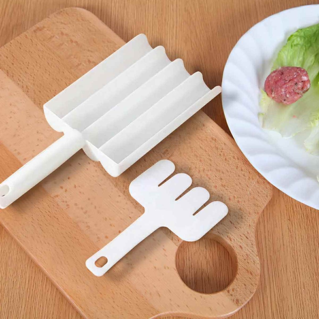 Khuôn Làm Thịt Viên 3 Ngăn Chống Dính Kèm Muỗng Chia Tiện Lợi