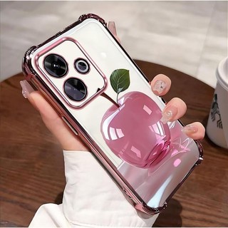 Thích hợp cho Redmi 13 Vỏ điện thoại Chất liệu pha lê Apple Thiết kế mới Đơn giản Vỏ điện thoại TPU trong suốt Giá cả phải chăng Chống sốc Chống trượt Chống vân tay bền