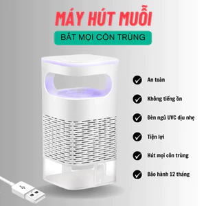 Đèn Bắt Muỗi Diệt Côn Trùng Công Nghệ Cao - Máy Bắt Mỗi Kiêm Đèn Ngủ Có Cổng Sạc USB DT002