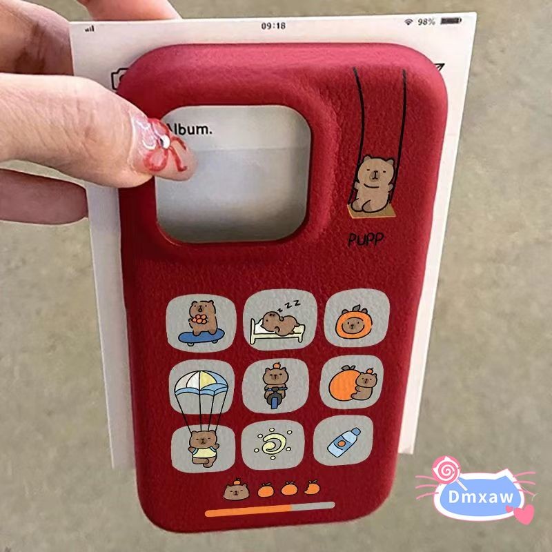 Ốp Điện Thoại Da Capybara Dễ Thương Cho Xiaomi 15 Ultra 15S 14 13 12 12S 12X Mi 11i 11X Pro Civi 5 Pro 5G 4G Vỏ Hoạt Hình Nhiều Màu Sắc Vui Nhộn Chống Sốc Ốp Lưng Mềm