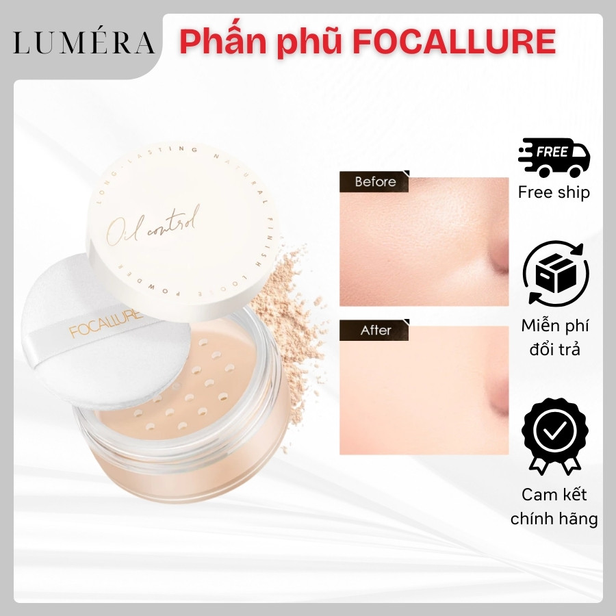 Phấn Phủ Dạng Bột FOCALLURE FA201 Kiểm Soát Dầu Lâu Trôi Cho Lớp Nền Hoàn Hảo Tự Nhiên