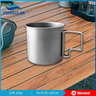 Cốc titanium gấp gọn 380ml cho trekking và cắm trại