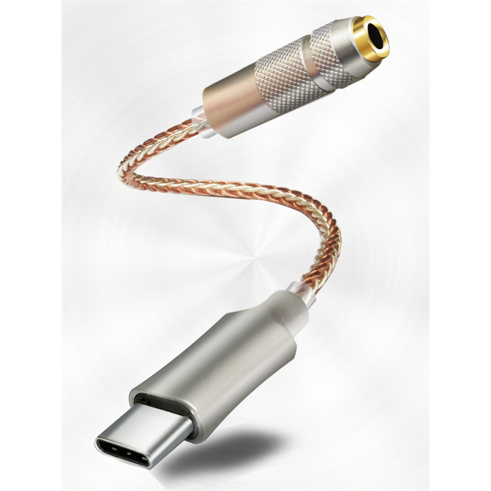 Cb1200au USB DAC Type-C sang 3,5mm Bộ khuếch đại tai nghe Bộ giải mã cáp chuyển đổi âm thanh EQ Toning Walk Play Adpter