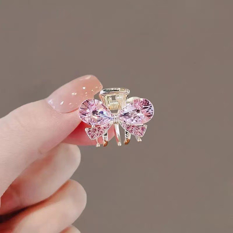 Mauropoli Kẹp Tóc Mini Pha Lê Hoa Anh Đào, Phong Cách Mới, Dùng Cho Tóc Mái, Bên Nổ