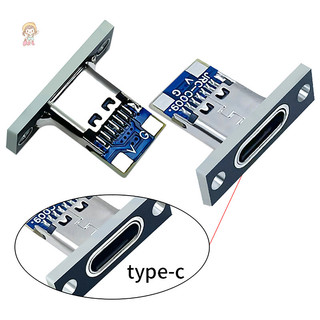 Twe 1 Cái Type-C Nữ Cổng Kết Nối Jack Cổng Sạc USB 3.1 Loại C Ổ Cắm Có Tấm Cố Định VN