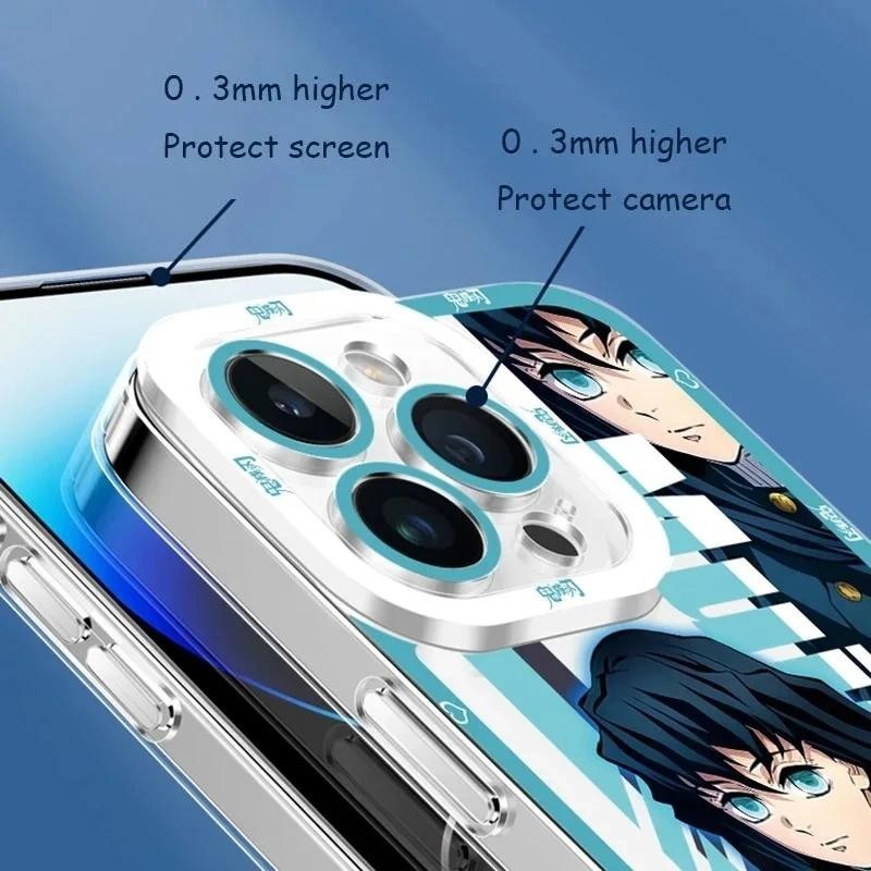 Ốp Lưng Cho Samsung Galaxy A05 A05S A14 A15 A33 A73 A34 A35 A12 J7 Prime Cover Hoạt Hình Anime Demon Slayer Tokitou Muichirou Kanroji Mitsuri Silicon Mềm TPU Trong Suốt Vỏ Điện Thoại