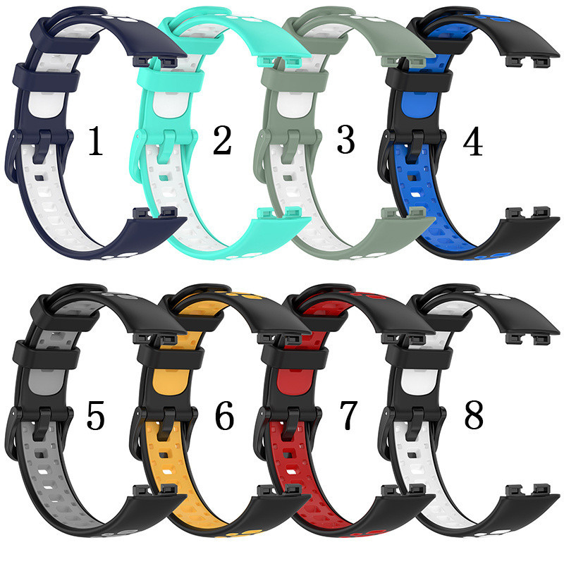 Dành Cho Huawei band 10 8 9 Dây Đeo Nhiều Màu Sắc Thay Thế Thể Thao Mềm Dây Đeo Tay Vòng Tay Silicon Huawei band8 band9 band10