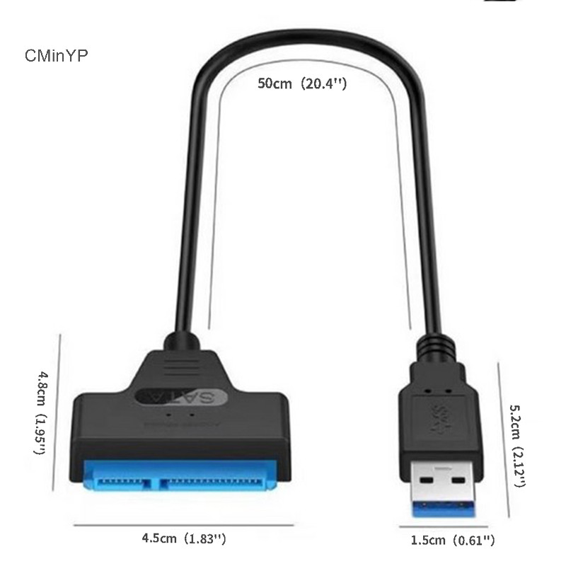 Cminyp USB 3.0 sang SATA 2.5 "Đầu đọc bộ chuyển đổi ổ cứng gắn ngoài cho cáp SSD HDD Glory