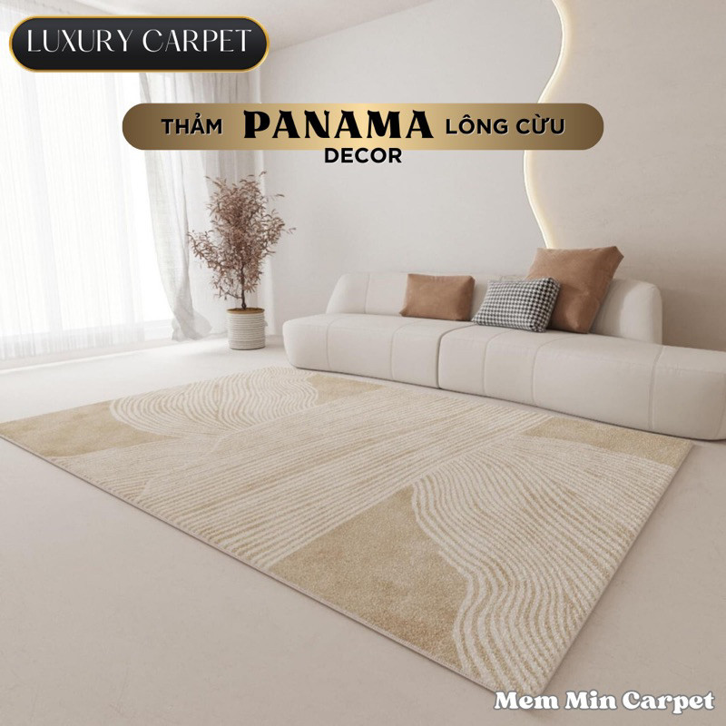 Thảm Panama Lông Cừu Họa Tiết Sang Chảnh, Làm Cho Căn Nhà Thêm Trang Trọng (2) -  Memminbedding Luxury