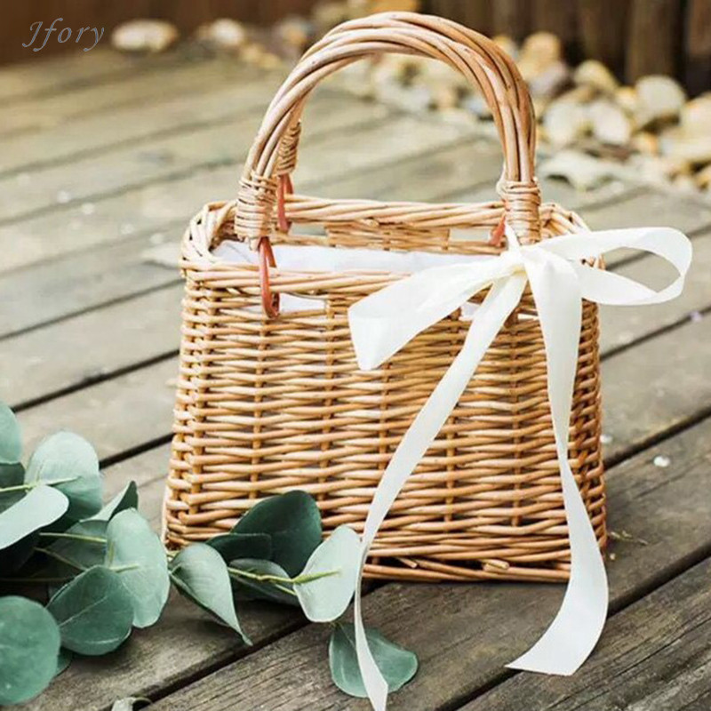 Túi xách Jfory Rơm mây Nữ Cô gái Túi mây Ví