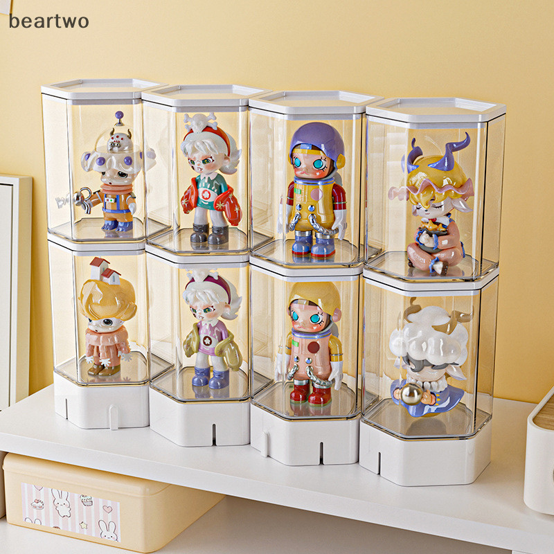 < Beartwo > Hộp Mù Hộp Bảo Quản Hình Hoạt Hình Hộp Trưng Bày Mô Hình Làm Bằng Tay Giá Để Đồ Trong Suốt Chống Bụi Giá Đỡ Hiển Thị Đẹp