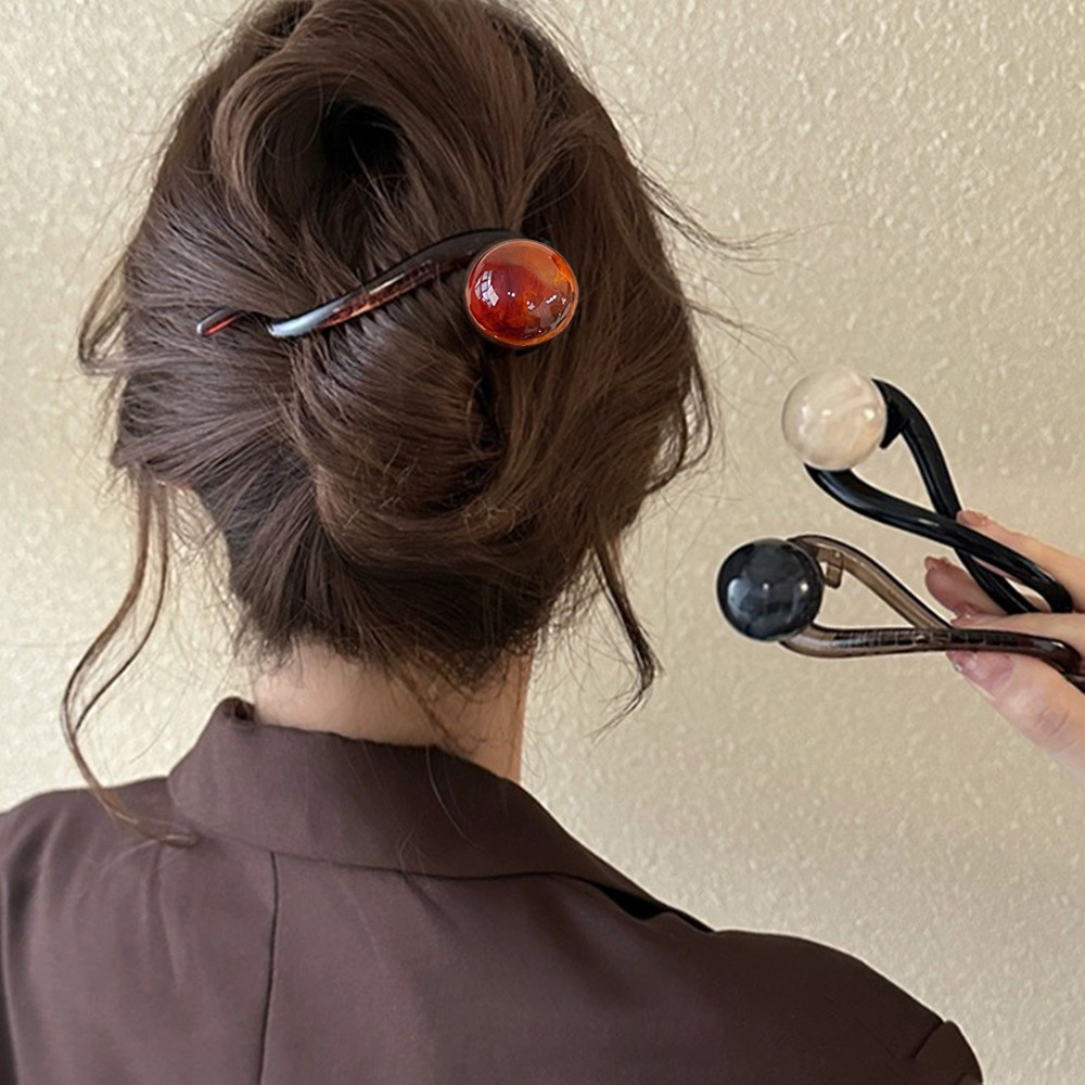 Kẹp Ngọc Trai Vintage - Kẹp Cá Mập Lưng Nữ - Thời Trang Chất Lượng Cao Thanh Lịch Ngọt Ngào - Phụ Kiện Tóc Phổ Biến - Kẹp Tóc Xoắn Đơn Giản Cho Tiệc Cưới Hàng Ngày