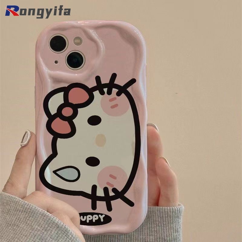 Ốp Điện Thoại Hello Kitty Màu Hồng Cho Vivo V40 Pro Y300 Pro Y19S 4G X200 Pro Ultra iQOO Z9 Turbo Z9X Neo 9 Pro Y28 4G Vỏ Hoạt Hình Mặt Lớn Kitty Dễ Thương May Mắn Mềm Chống Rơi
