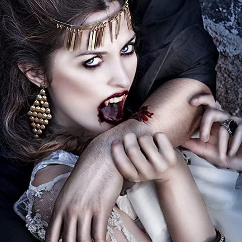 Trang trí Halloween Ma cà rồng Răng nanh Răng giả Đạo cụ Halloween Cosplay Đạo cụ Giả Fangs Đạo cụ