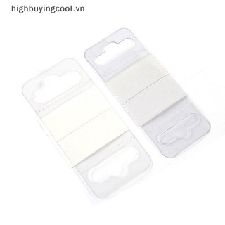 Hcvn 100 Chiếc Khe Cắm PVC Dính Lỗ Thẻ Móc Hộp Hàng Hóa Túi Móc Treo Hiển Thị HOT