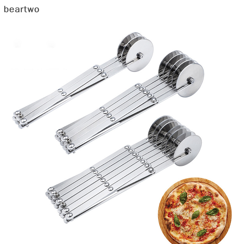 < Beartwo > 3 / 5 / 7 Bánh Xe Cắt Bột Chia Bột Linh Hoạt Lưỡi Lăn Bánh Pizza Bánh Ngọt Peeler Dụng Cụ Chảo Nướng Bằng Thép Không Gỉ Đẹp