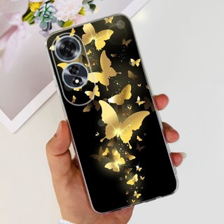 Dành Cho OPPO A60 4G Vỏ CPH2631 Vỏ Chống Sốc Hoa Phổ Biến Ốp Điện Thoại Silicon Trong Suốt Cho OPPOA60 A 60 2024 Ốp Lưng Mềm
