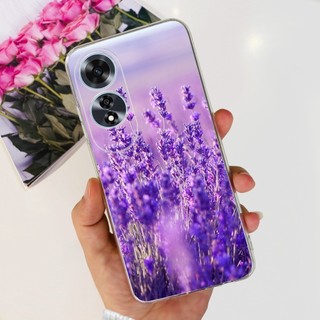 Dành Cho OPPO A60 4G Vỏ CPH2631 Vỏ Chống Sốc Hoa Phổ Biến Ốp Điện Thoại Silicon Trong Suốt Cho OPPOA60 A 60 2024 Ốp Lưng Mềm