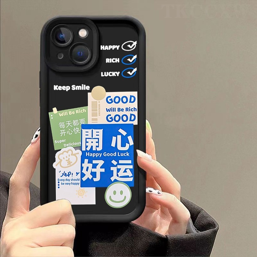 Ốp Điện Thoại Minh Họa May Mắn Và Hạnh Phúc Cho Samsung A15 A21S A22 A23 A24 A25 A31 A32 A33 A34 Ốp lưng Chống Sốc