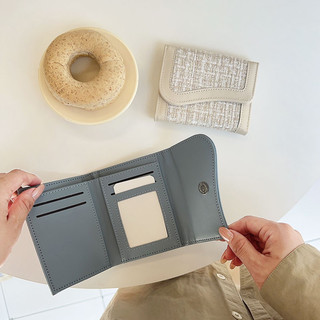 Ví nữ tinh tế phong cách ngắn gọn Ví đựng tiền mặt Mini đa chức năng có thể gập lại dễ thương