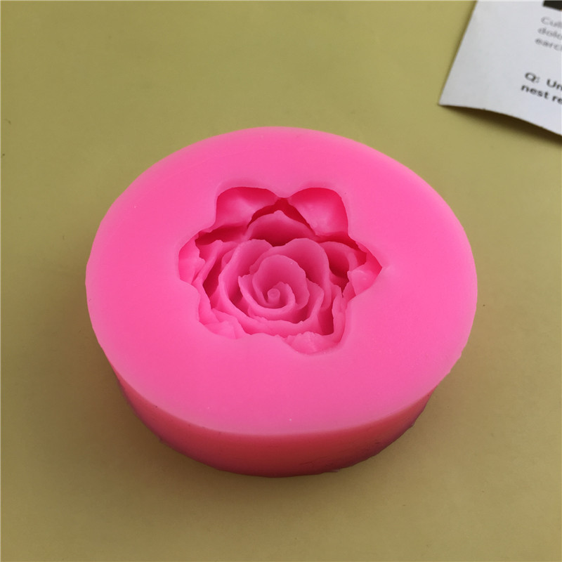 3D Hoa Hồng khuôn silicon socola fondant trang trí bánh thơm thạch cao DIY nướng bánh