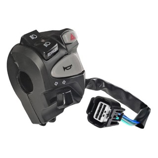 Okcatzone Xe Máy Tay Cầm Công Tắc Với Psing Ánh Sáng Nguy Hiểm PLug Sừng Đèn Cảnh Báo Bật Nút Tín Hiệu Cho Xe Honda Click150 Trái R6U1