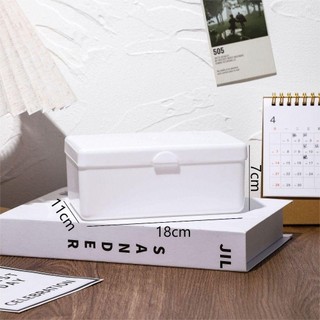 Hộp lưu trữ PURECOTTON0, Hộp đựng hình nhựa lật, Hộp sắp xếp chống bụi Văn phòng phẩm
