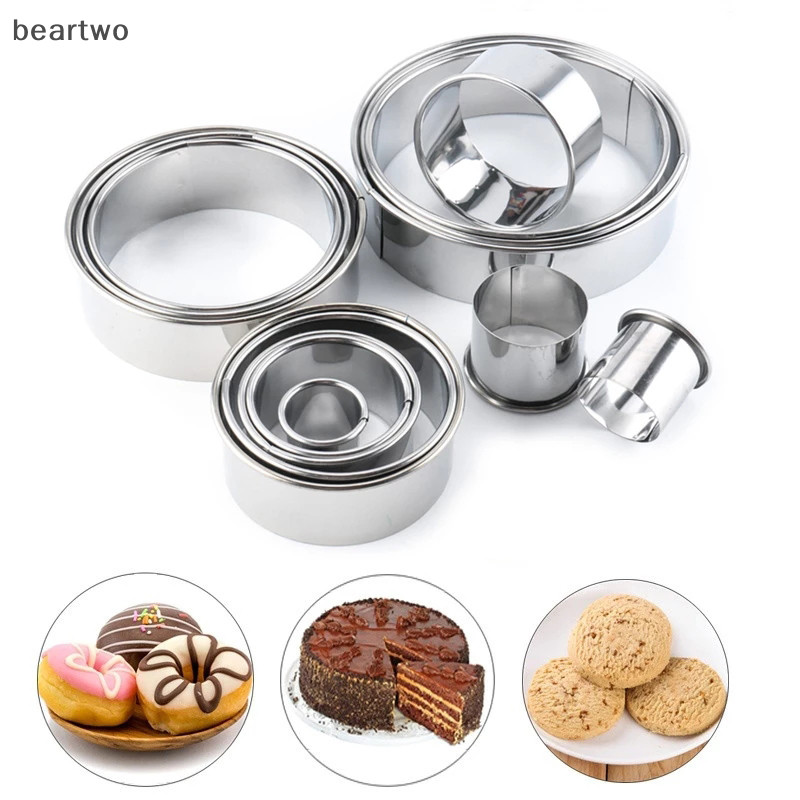 < Beartwo > 11 Chiếc Bánh Quy Tròn Cắt Bánh Quy Vòng Tròn Bánh Ngọt Cắt Nướng Vòng Tròn Khuôn Đẹp