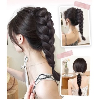 Ngoạm Tết Bản To Dài 35cm, Tóc Giả Bện Đuôi Ngựa Phong Cách Trung Hoa HaminStore