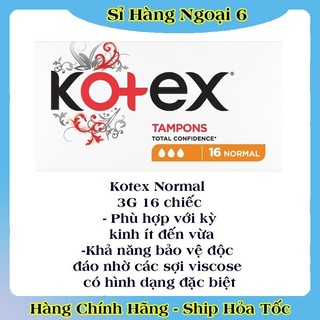 [CÓ CHE TÊN] Băng Vệ Sinh TAMPON Kotex các size - Hàng Châu Âu