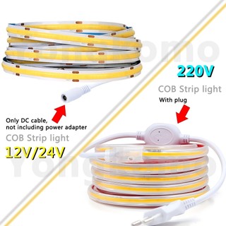 Đèn LED dải 5M COB 12V 24V 220V RA90 Độ sáng cao COB Băng thanh linh hoạt Ruy băng có thể điều chỉnh độ sáng tuyến tính cho phòng Sân vườn Khách sạn Giáng sinh Trang trí xung quanh nhà