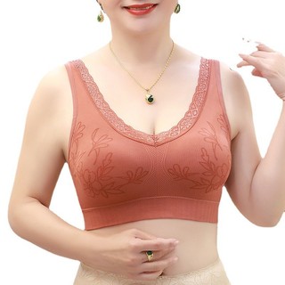 Đồ Lót Mẹ Áo Ngực Không Dây Nữ Mỏng Áo Ngực Người Cao Tuổi Trung Niên Thể Thao Quần Lót Plus Kích Thước Áo Ngực