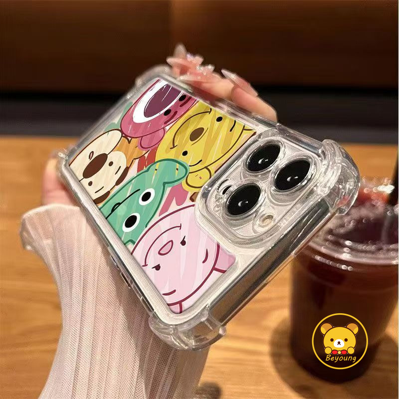 Ốp Điện Thoại Hoạt Hình Winnie the Pooh Cho Samsung Galaxy A42 M42 A51 A71 M01 A01 Core M11 A11 M31 A21s A31 M21 M30S A90 A80 Vỏ Túi Khí Vỏ TPU Mềm Chống Rơi