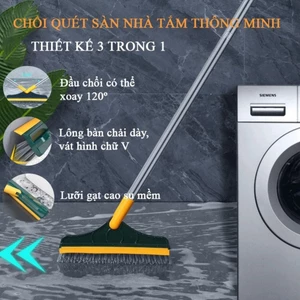 Cây Chà Sàn Nhà Tắm Đa Năng 3 Trong 1, Chổi Cọ Sàn Và Gạt Nước SUNND