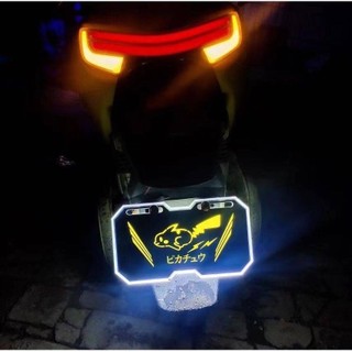 Trang Trí Xe Máy Dạ Quang Biển Báo Chống Theo Dõi Đèn Phanh Nhấp Nháy 12V