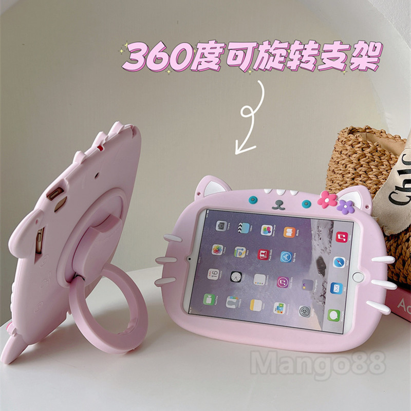 Ốp Lưng Cho Xiaomi Redmi Pad SE 8.7inch 2024 4G Máy Tính Bảng 360 Xoay Đứng Dây Đeo Keo Mềm Vỏ Chống Sốc Vỏ An Toàn