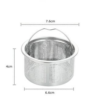 Giỏ lọc rác bồn rửa bát, lọc rác inox 304, loại cao cấp, có dây treo xách SUNDN