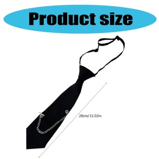 Capa Cool Hiphop Dây kim loại Dây buộc màu đen Dây đeo có thể điều chỉnh Cà vạt buộc sẵn cho Unisex