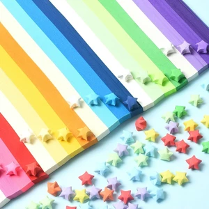 Set 540 Tờ Giấy Xếp Hình Ngôi Sao Năm Cánh Màu Sắc Gradient Sáng Tạo FE123