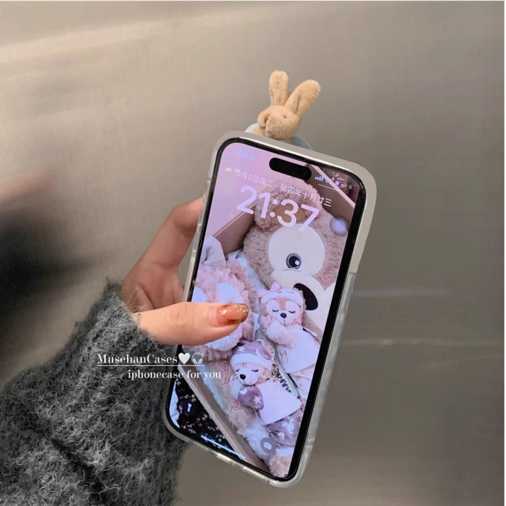 Thỏ cánh ba chiều Thích hợp cho iPhone14 Plush 15 plus Vỏ điện thoại 16 / 12 Apple 13promaxS78